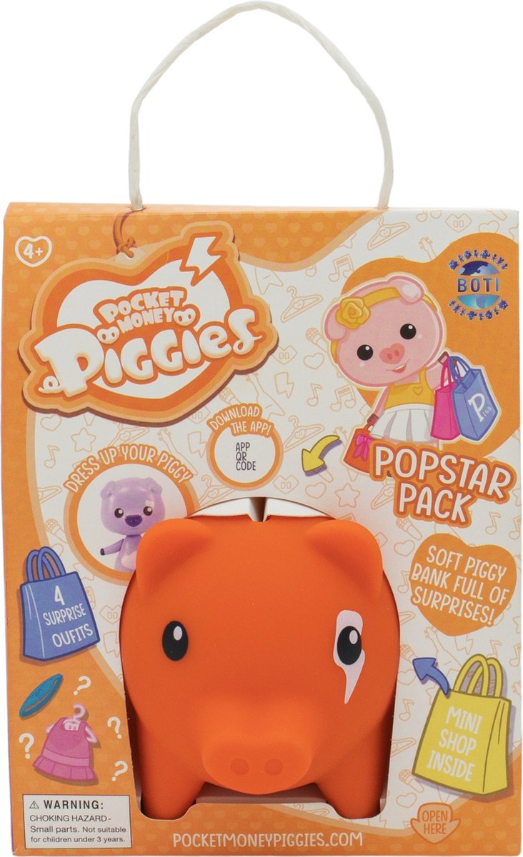 Load image into Gallery viewer, Pocket money piggies pockey money piggies speelfiguur met spaarpot - popstar pack