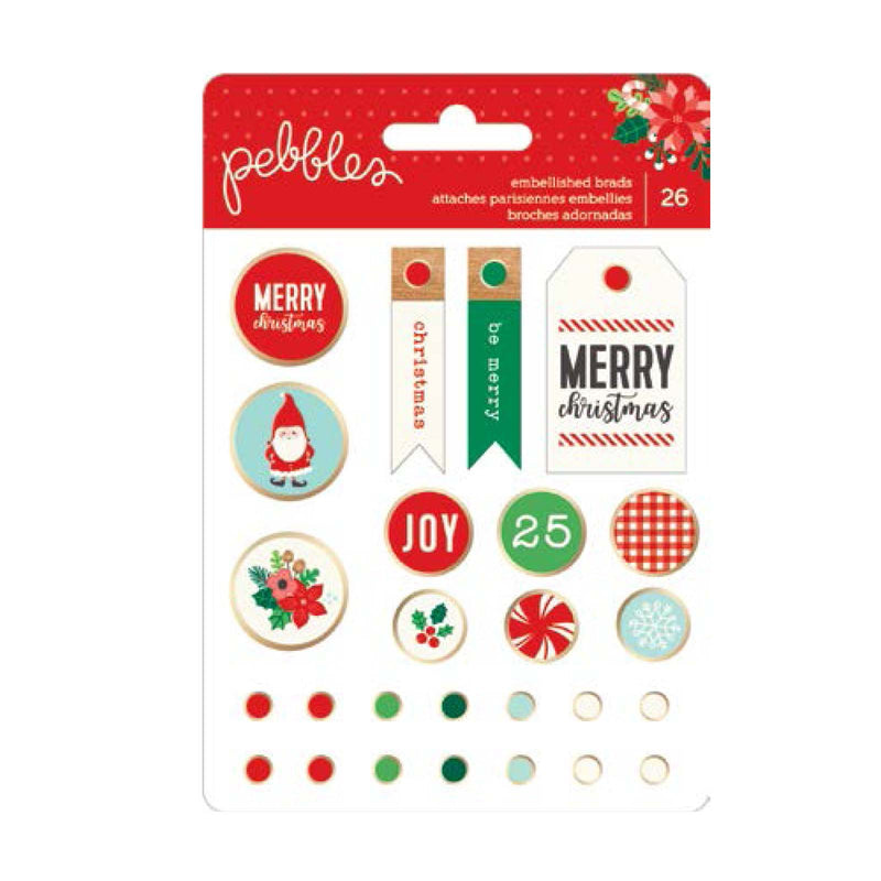 Load image into Gallery viewer, Pebbles • cozy bright decorative brads 6