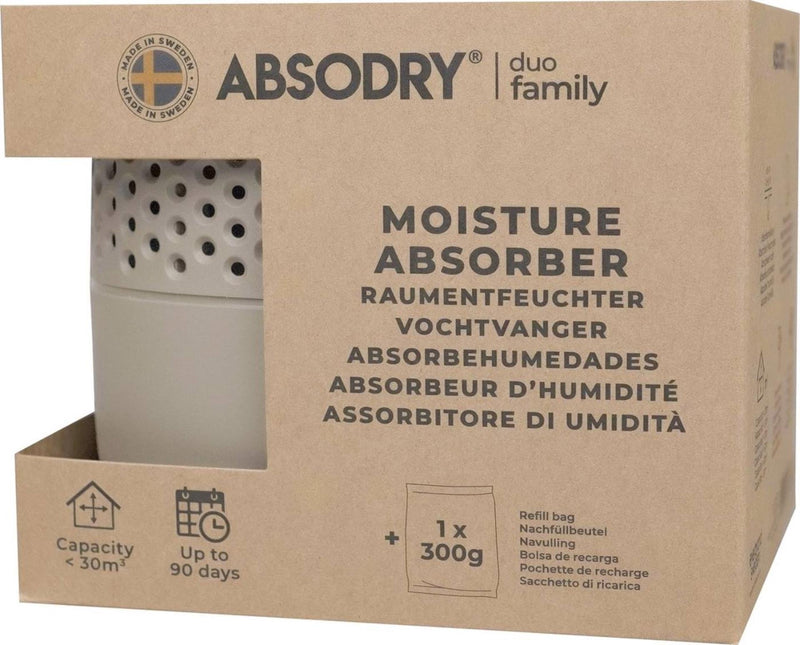 Load image into Gallery viewer, Absodry duo family bag vochtvanger series 3 nougat - inclusief 1 vulling