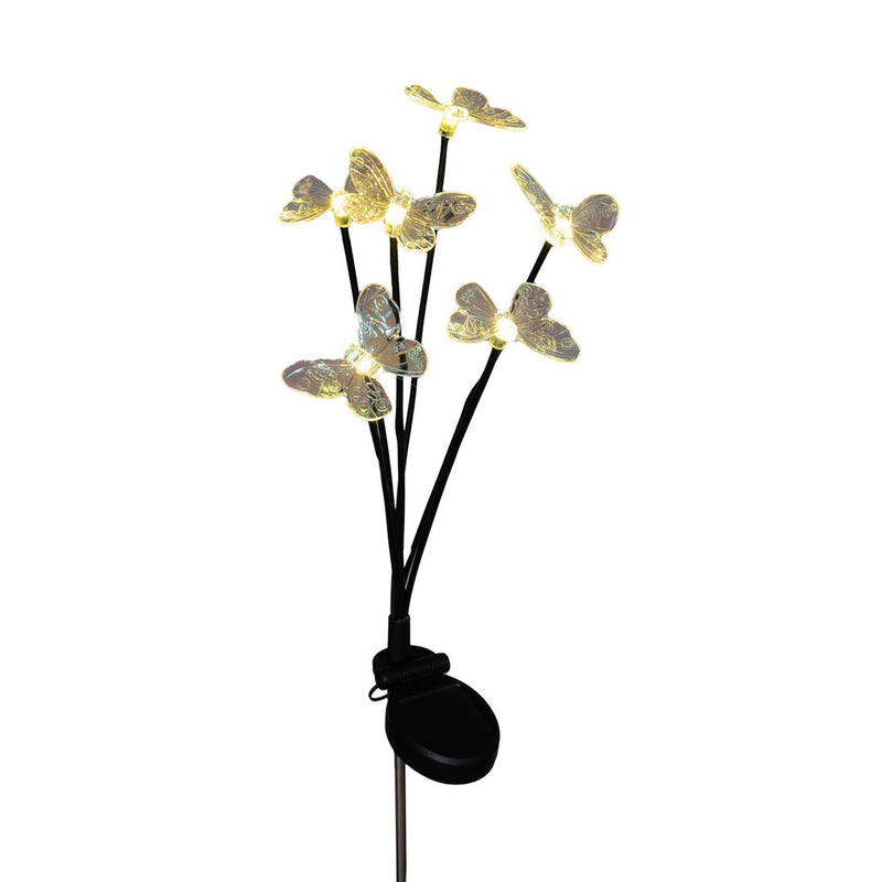 Afbeelding laden in galerijviewer, Anna's collection solar steker vlinders 6led 6,5x70cm warm wit