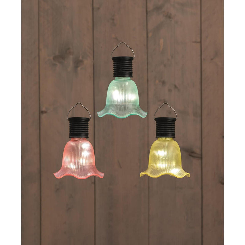 Afbeelding laden in galerijviewer, Anna's collection solar lampje bloem 8x10cm geel groen roze led warm wit