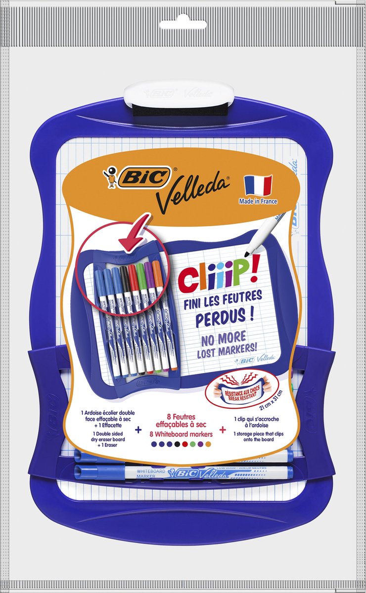 Load image into Gallery viewer, Bic velleda whiteboard met 8 markers