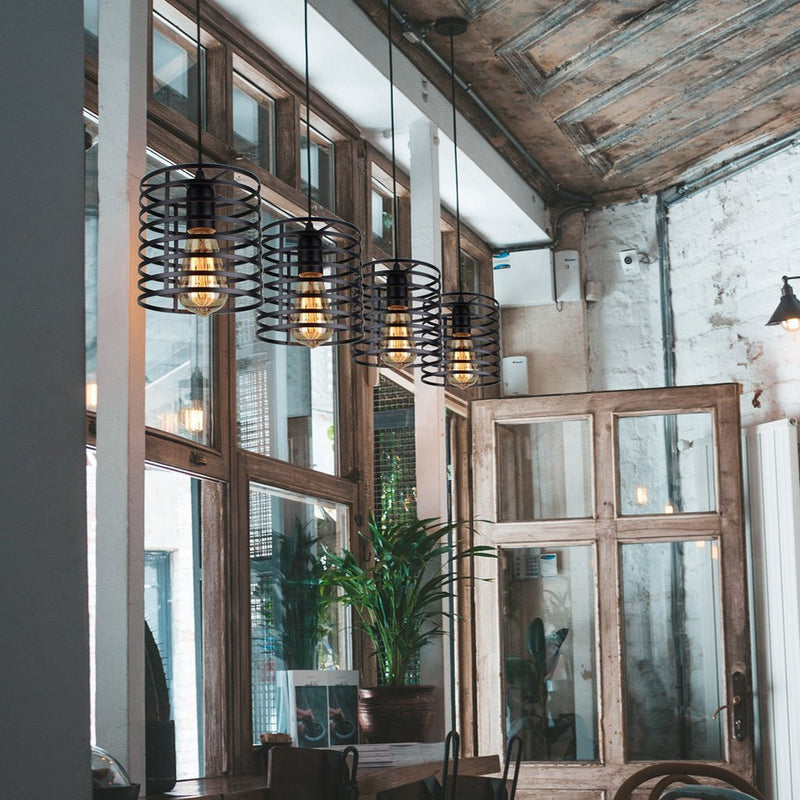 Load image into Gallery viewer, Homestyle pro mk014-b industriële hanglamp 16x19 cm zwart metaal