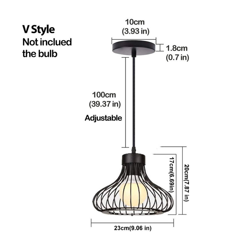Load image into Gallery viewer, Homestyle pro mk013-b industriële hanglamp 23x20 cm zwart metaal