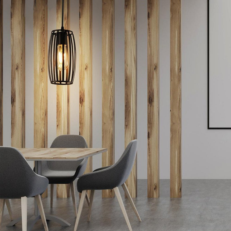 Afbeelding laden in galerijviewer, Homestyle Pro Homestyle MK011-B Industriële Hanglamp 14x23 cm Zwart Metaal