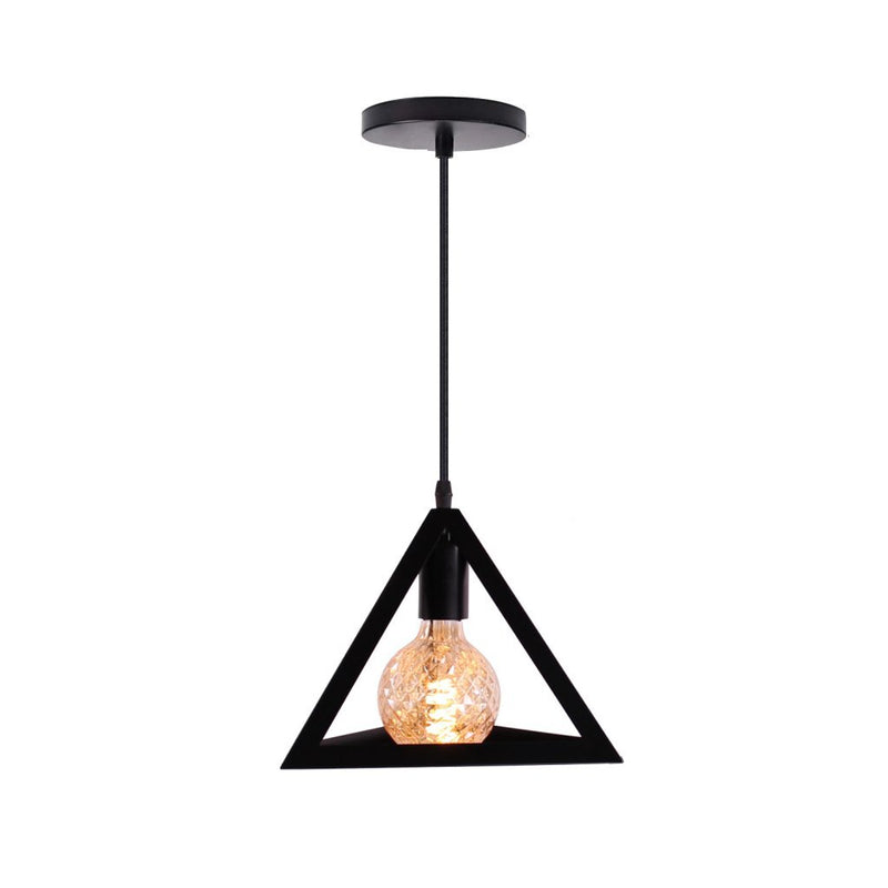 Load image into Gallery viewer, Homestyle pro mk007-b industriële pyramide hanglamp 25x22 cm zwart metaal