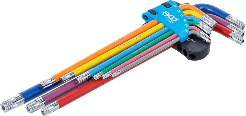 Load image into Gallery viewer, Bgs technic hex key set extra long for torx with hole 9-piece set