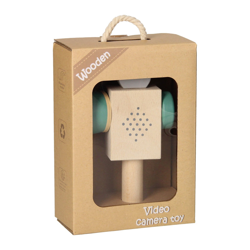 Load image into Gallery viewer, Houten videocamera - blauw