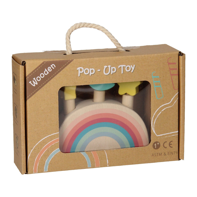 Load image into Gallery viewer, Houten Pop-up Spel Regenboog
