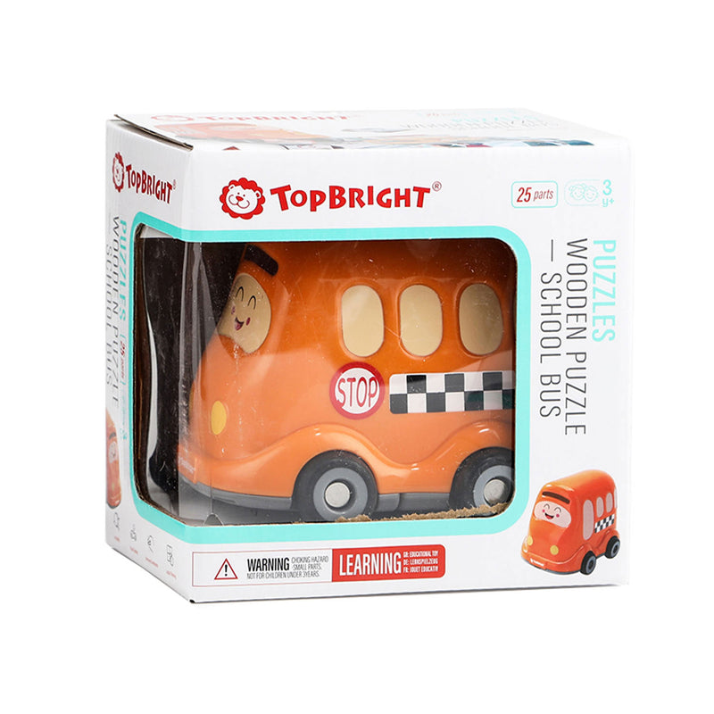Load image into Gallery viewer, Topbright Houten Legpuzzel School met Schoolbus, 24st.