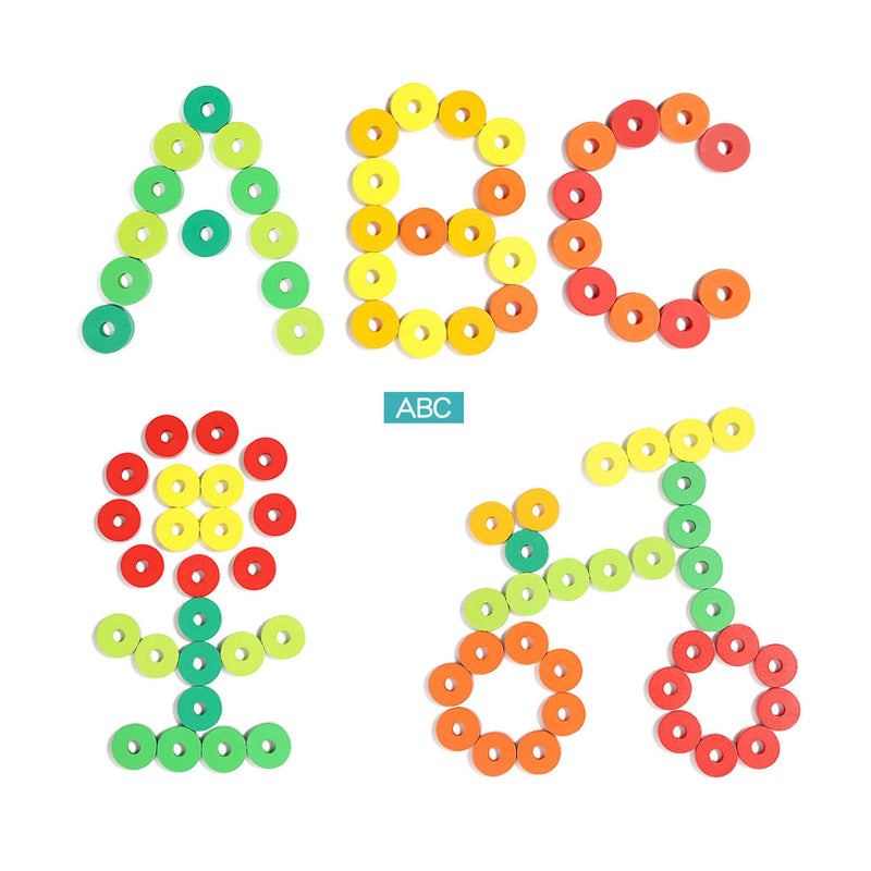 Load image into Gallery viewer, Topbright Houten Leerspel Ringen Tellen, 56dlg.