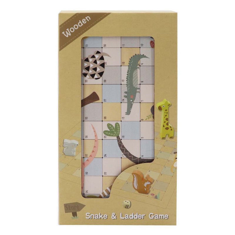 Afbeelding laden in galerijviewer, Houten slangen en ladders spel