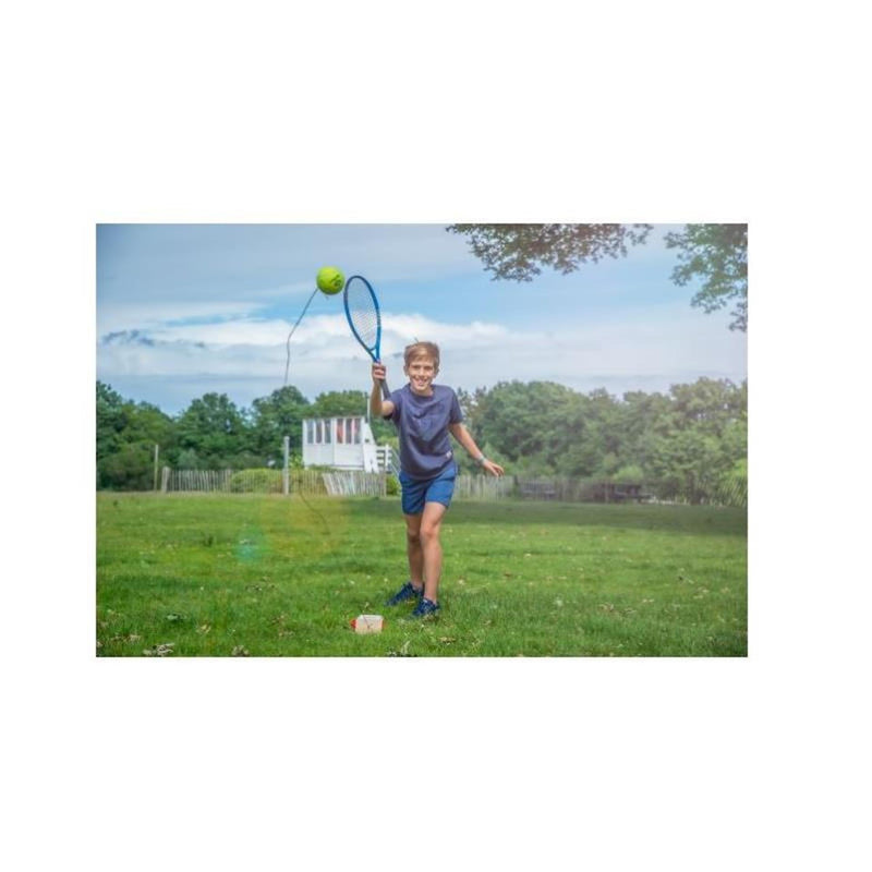 Load image into Gallery viewer, Engelhart racketball set – tennisracket 21” blauw met tennistrainer en bal – inclusief hoes – rebound trainingsset voor beginners en oefening –