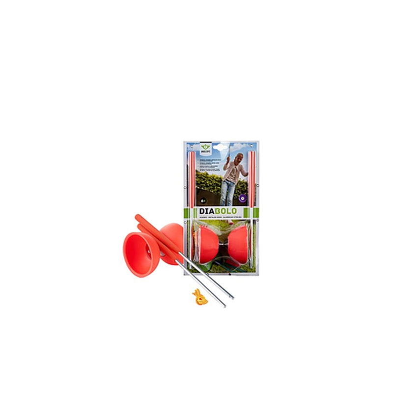 Load image into Gallery viewer, Engelhart diabolo van rubber met metalen stokjes - fluor rood