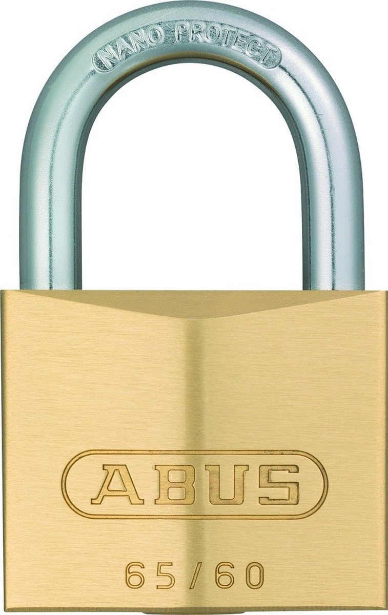Load image into Gallery viewer, Abus Messing hangslot 65 50mm Goud - 7 cm