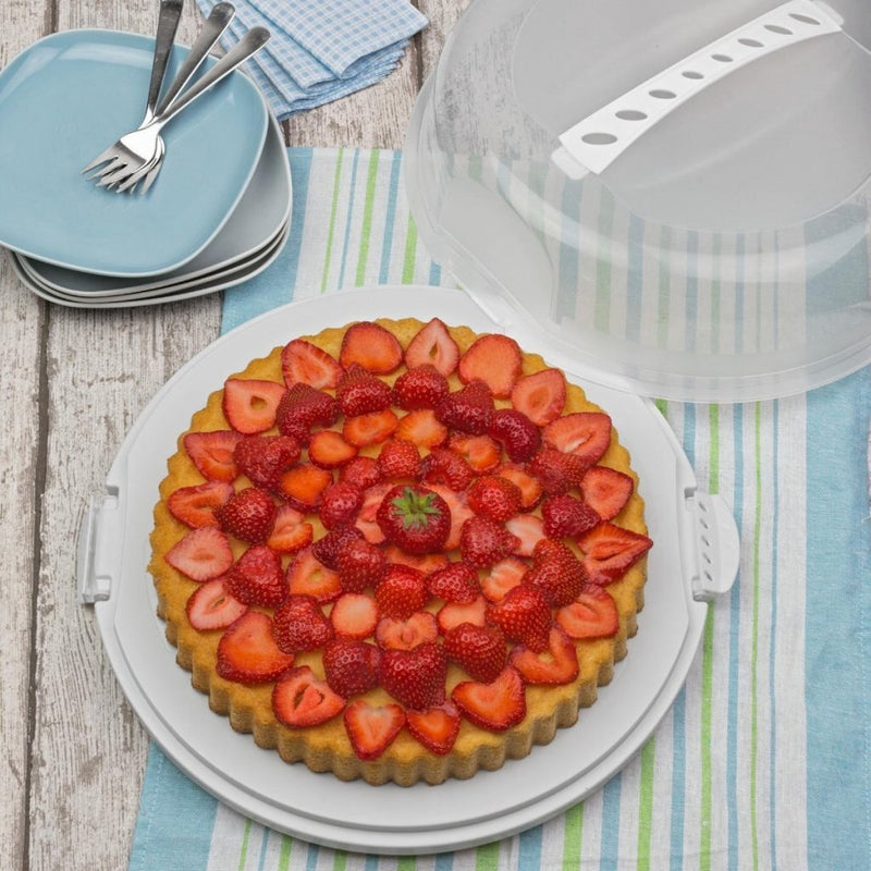 Load image into Gallery viewer, Rotho fresh taartdoos 35.5 cm wit transparant