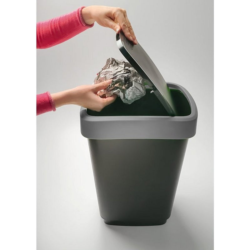 Afbeelding laden in galerijviewer, Rotho twist afvalbak 50l zwart