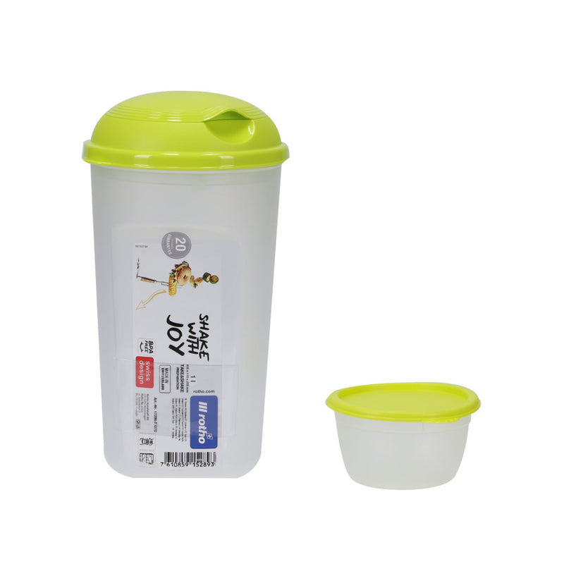 Load image into Gallery viewer, Rotho rotho take and shake saladeen sausstrooier 1l limoen groen