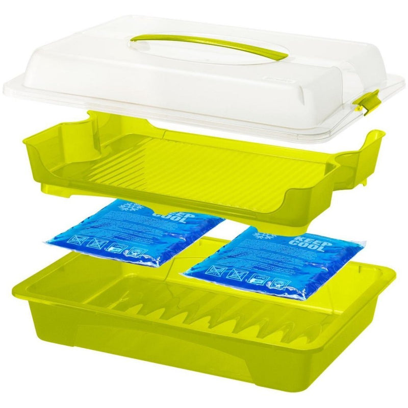 Load image into Gallery viewer, Rotho fresh partybutler serveertray 43.5x11x29.5 cm wit transparant