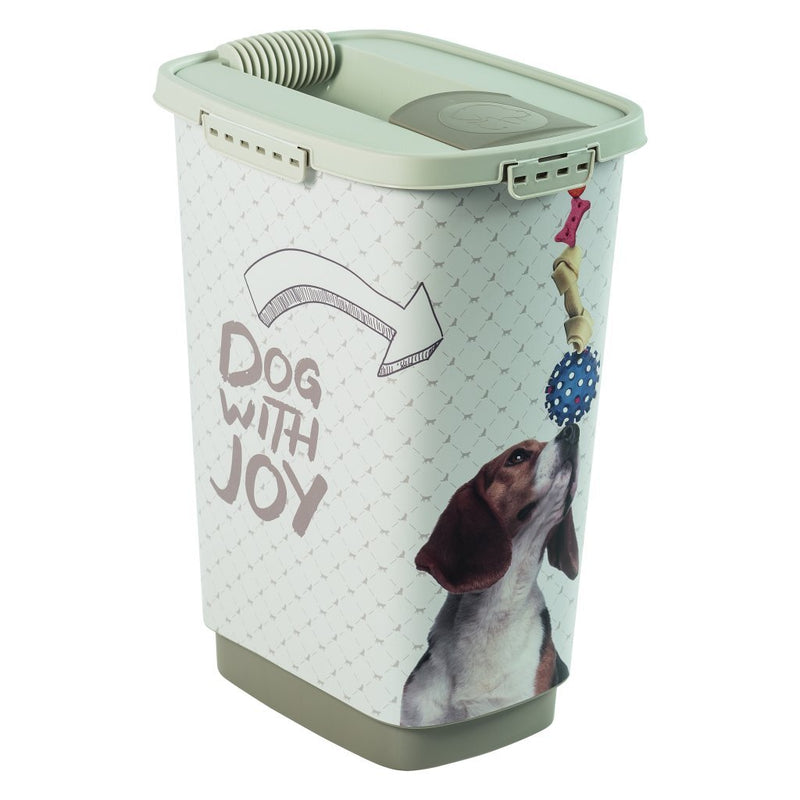 Load image into Gallery viewer, Rotho cody dog pet food container 25l cappuccino zand