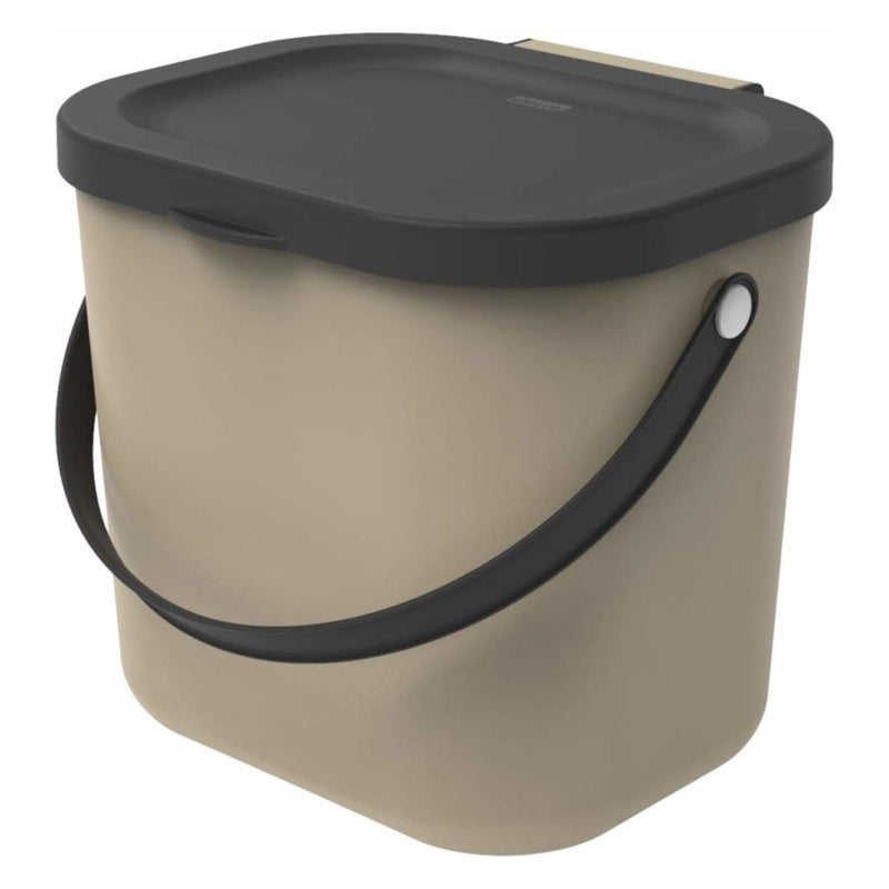 Load image into Gallery viewer, Rotho albula bio afvalbakje 23.5x20x20.8 cm 6l cappuccino