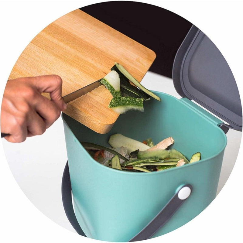 Load image into Gallery viewer, Rotho albula bio afvalbakje 23.5x20x20.8 cm 6l cappuccino