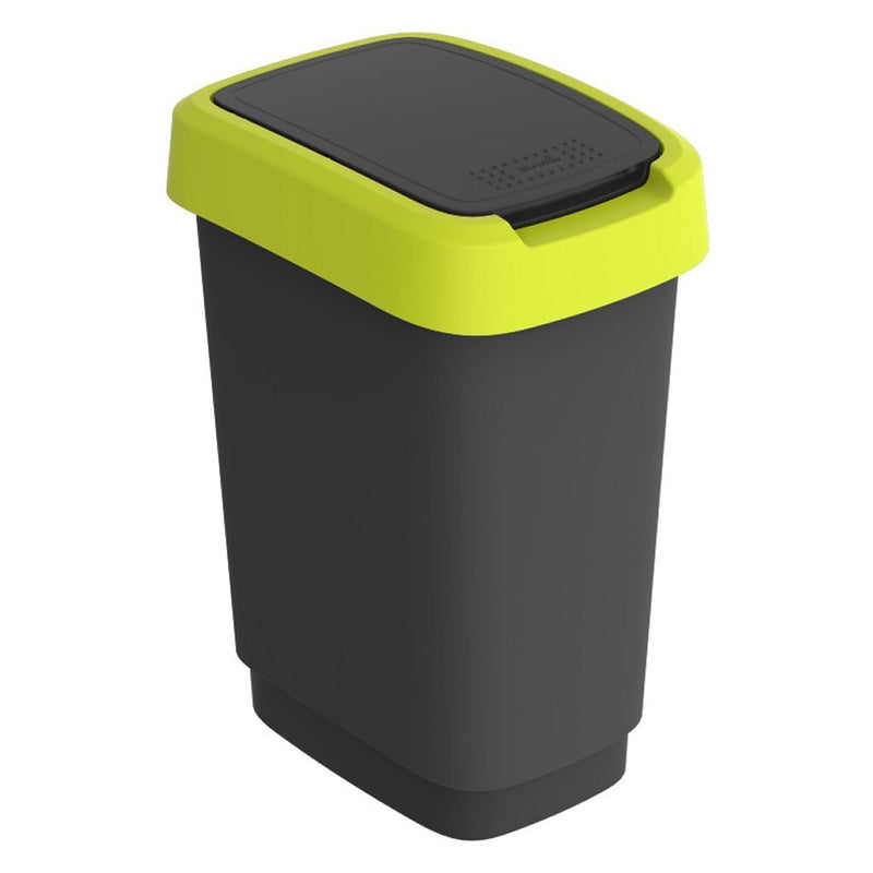 Load image into Gallery viewer, Rotho twist afvalbak 10l lime antraciet