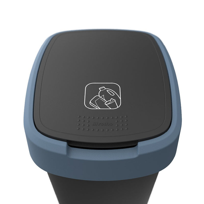 Load image into Gallery viewer, Rotho twist afvalbak 50l horizon blauw antraciet
