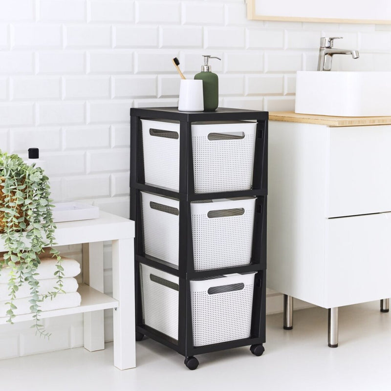 Load image into Gallery viewer, Rotho brisen design ladekast 3x16l wit