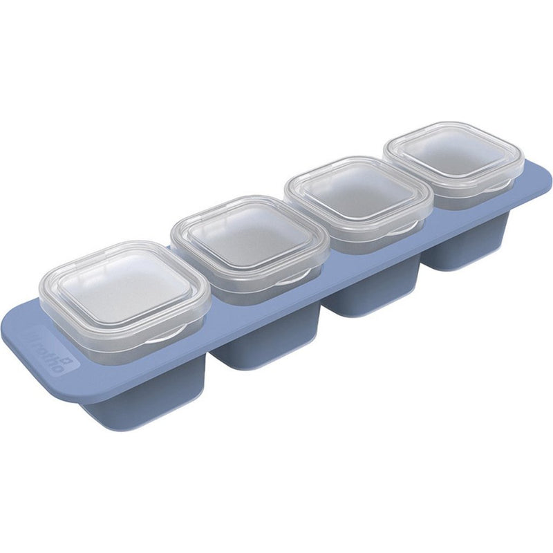 Load image into Gallery viewer, Rotho mini diepvriesdoosjes 4x0.05l horizon blauw transparant