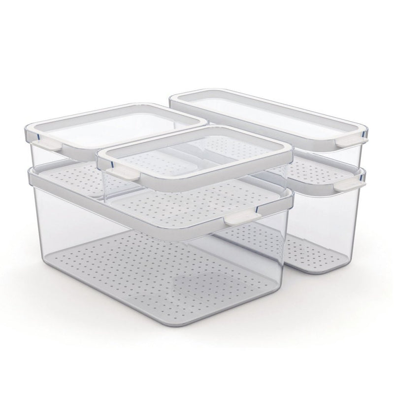 Load image into Gallery viewer, Rotho cauma set koelkastorganizer 4.65l + 2l + 1.15l + 2x 1.2l transparant