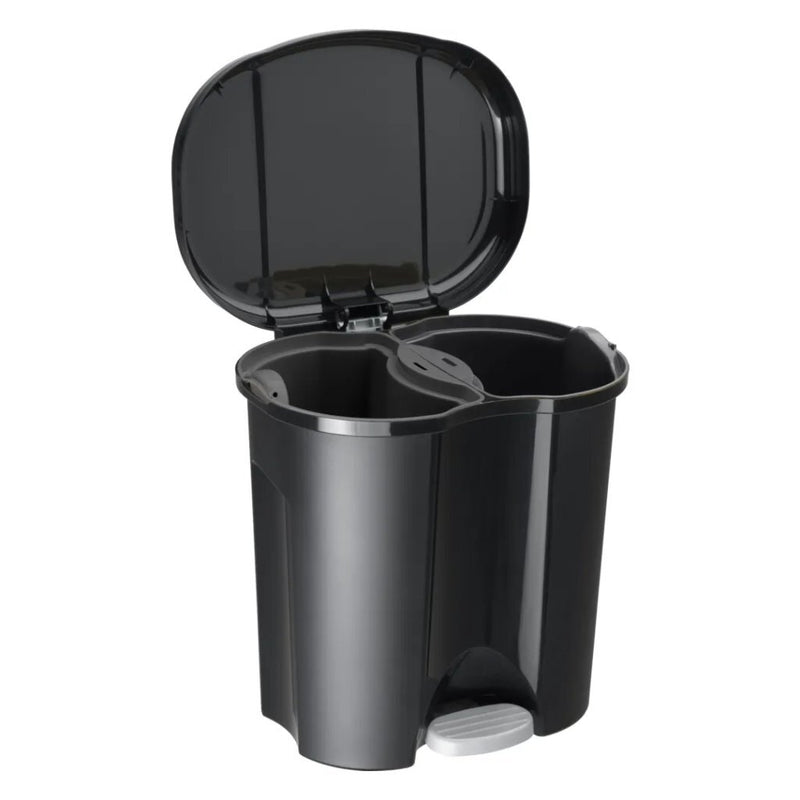 Load image into Gallery viewer, Rotho pila pedaalemmer afvalscheider 2x10l zwart