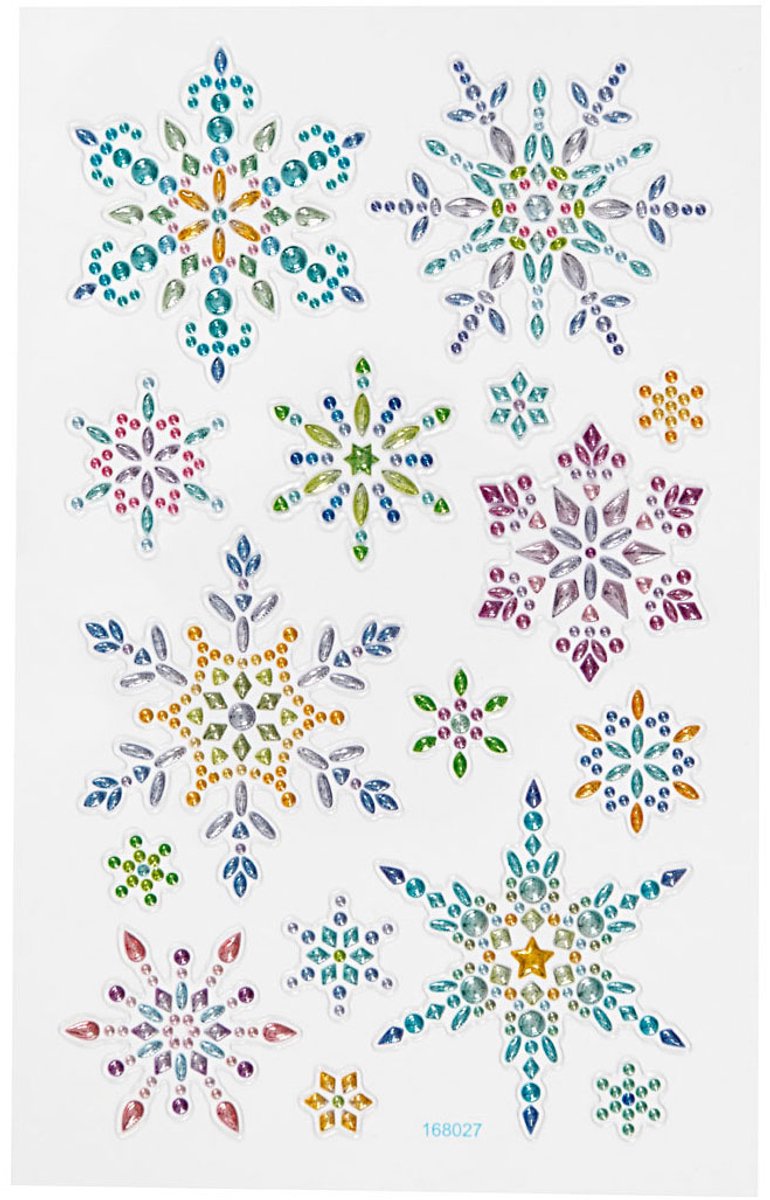 Load image into Gallery viewer, Creativ company diamond stickers - ijskristallen - winter thema stickers - zelfklevende strass stickers - luxe glitter knutselstickers - creatieve versiering - 1 vel