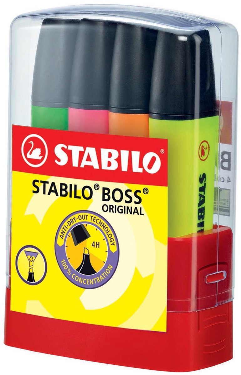 Load image into Gallery viewer, Stabilo boss original bossparade markeerstiften in kunststof doos - 4dlg.