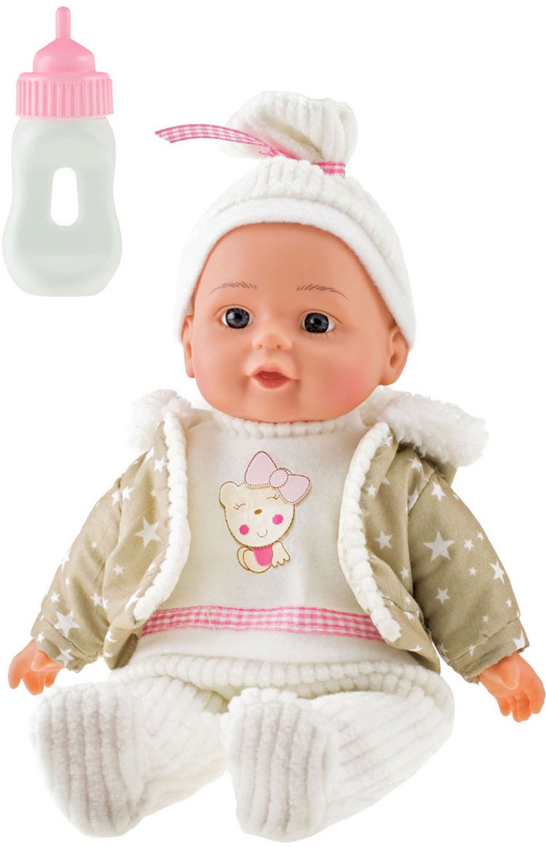 Load image into Gallery viewer, Toi-toys lovely baby babypop winterkleren en flesje