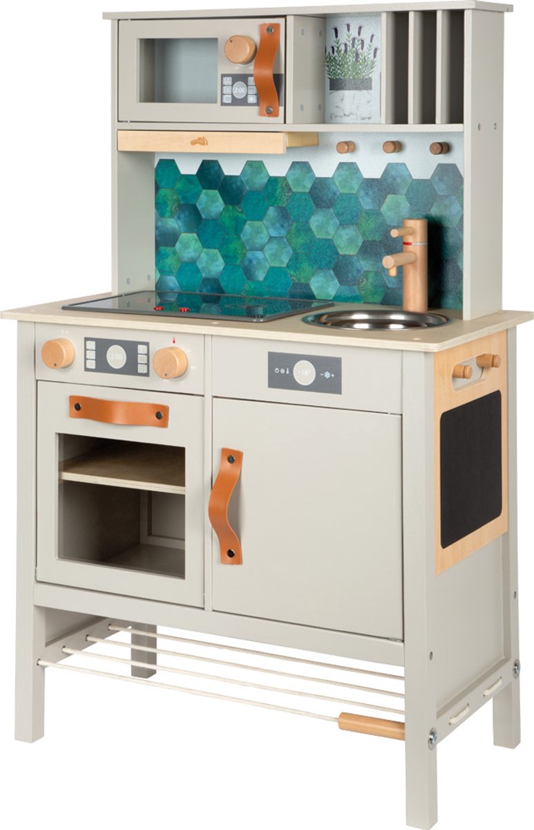 Afbeelding laden in galerijviewer, Small foot - houten speelkeuken tasty grijs