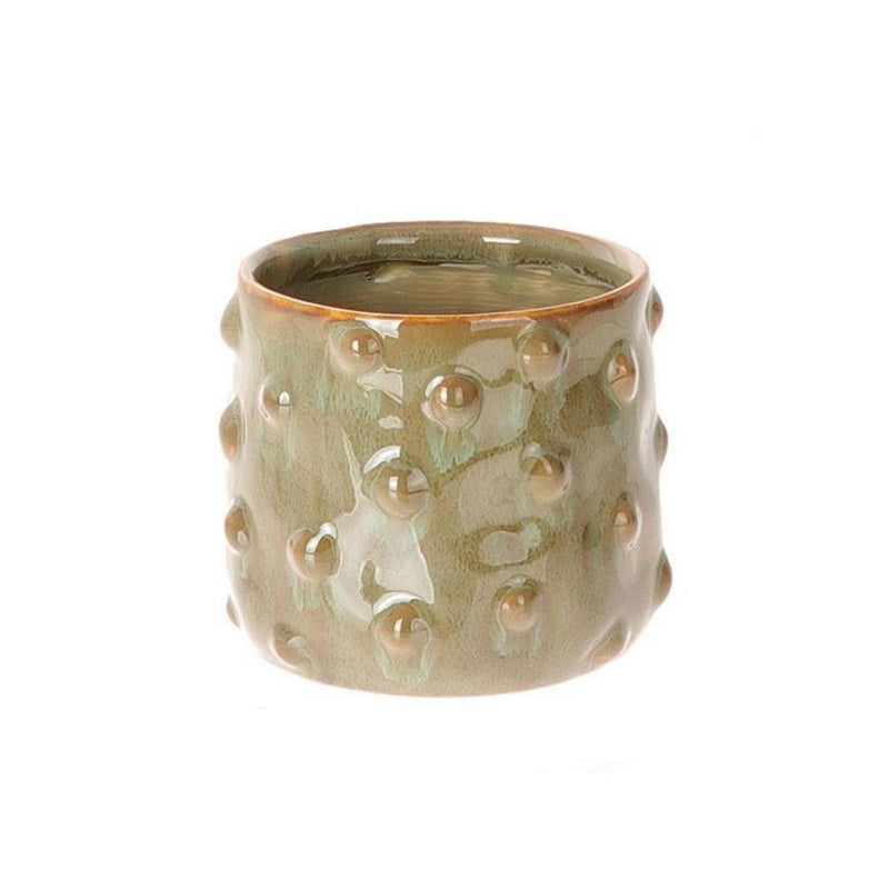 Afbeelding laden in galerijviewer, Hbx natural living bloempot bozzola ã˜11,5xh11cm olijfgroen