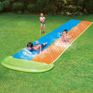 Load image into Gallery viewer, Summer waves alert waterglijbaan 549 cm oranje blauw groen