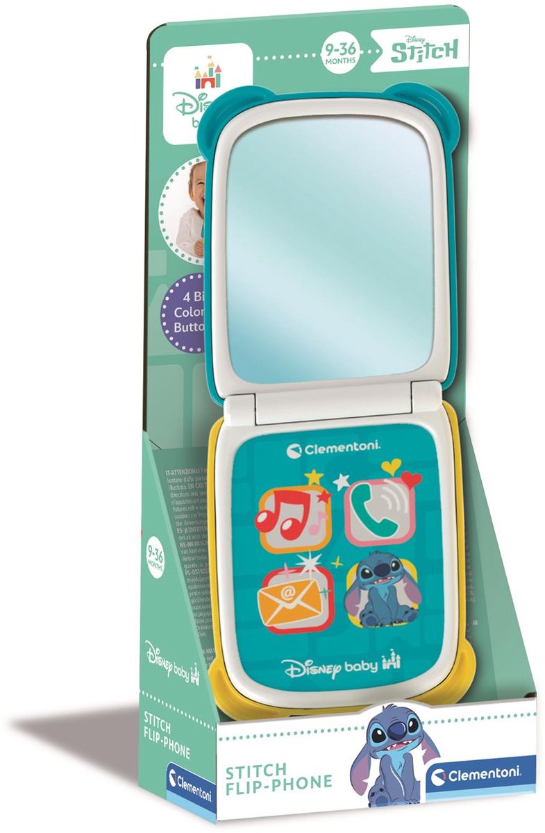 Load image into Gallery viewer, Clementoni baby disney stitch telefoon inklapbaar