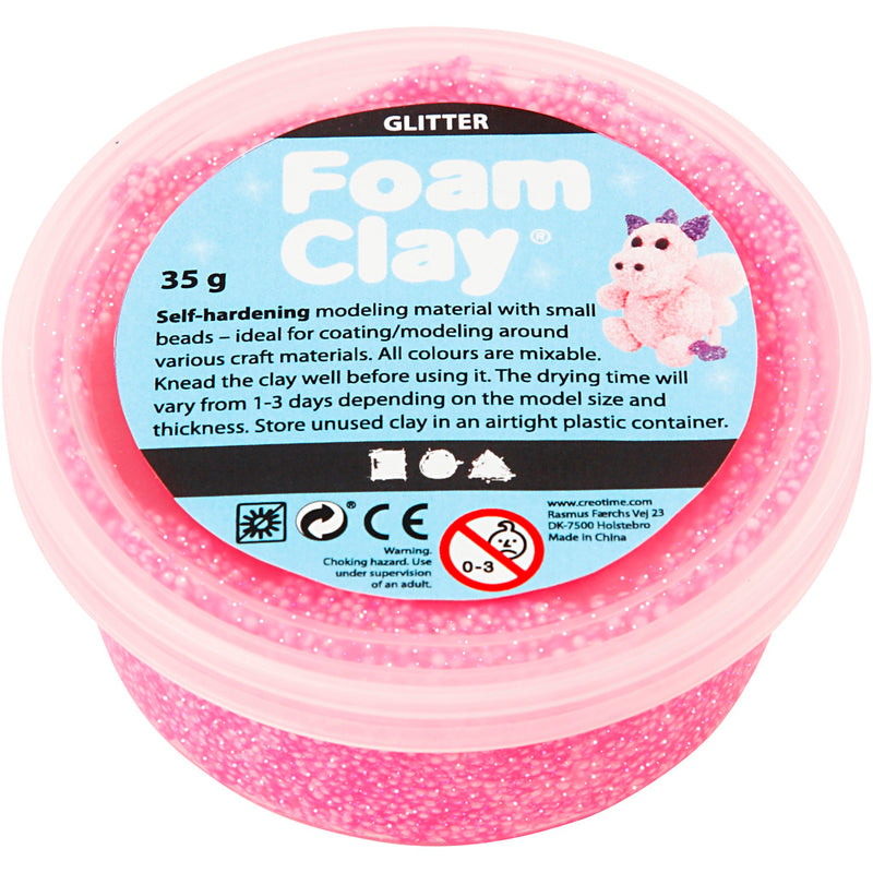 Load image into Gallery viewer, Creativ company https: www.cchobby.nl foam-clayr-glitter-roze-35-gr-1-doosje