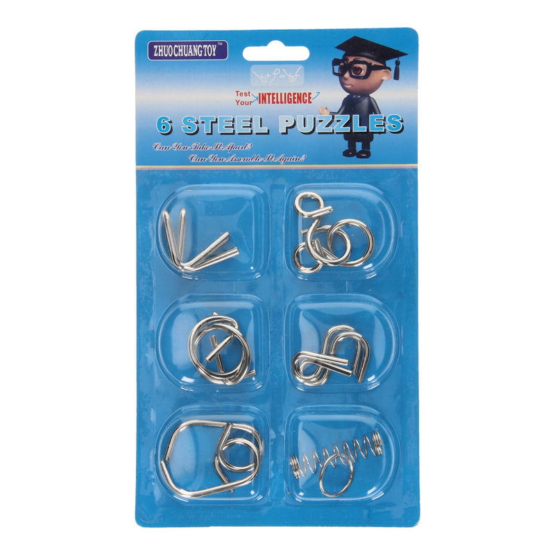 Load image into Gallery viewer, Metalen Breinpuzzels, 6st.