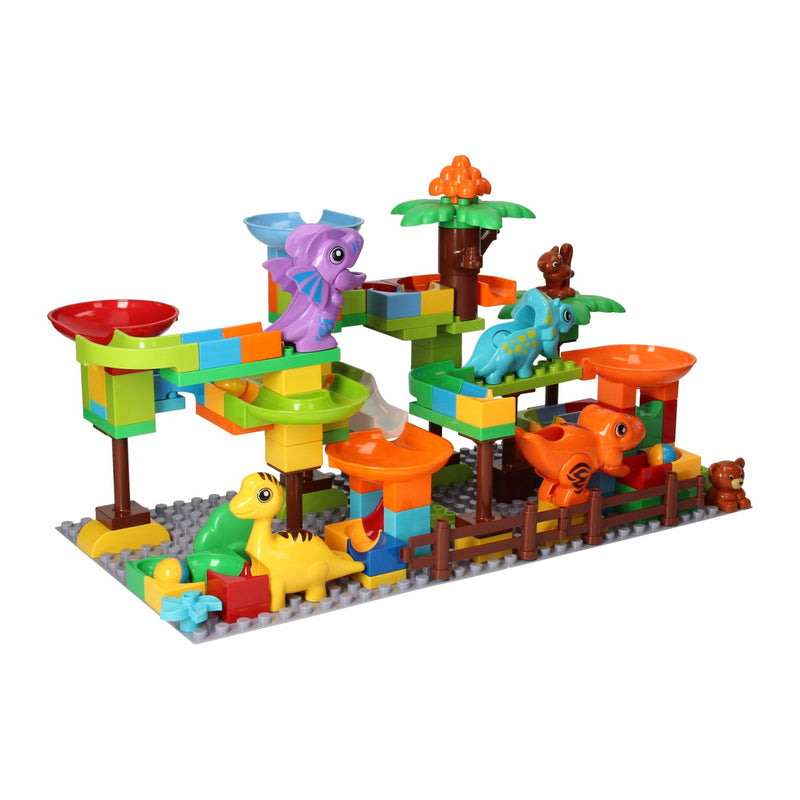 Load image into Gallery viewer, Bouwset blokken en knikkerbaan dino
