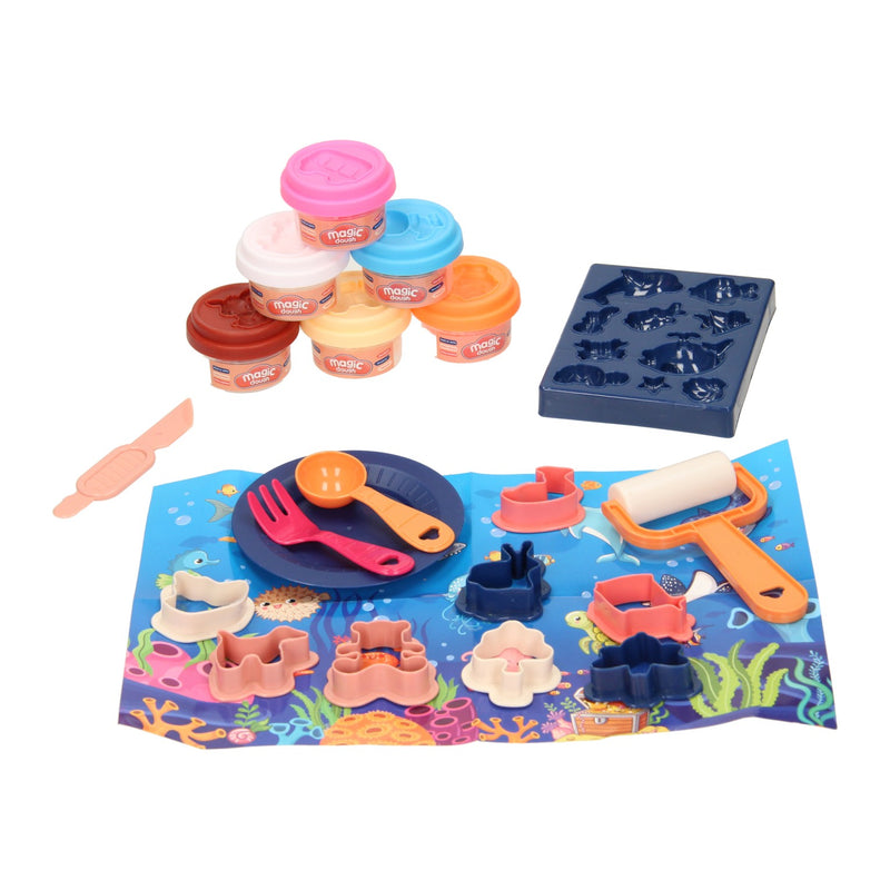Load image into Gallery viewer, Lobbes speelgoed bv lobbes klei speelset onderwaterwereld - 6 kleuren klei en accessoires.
