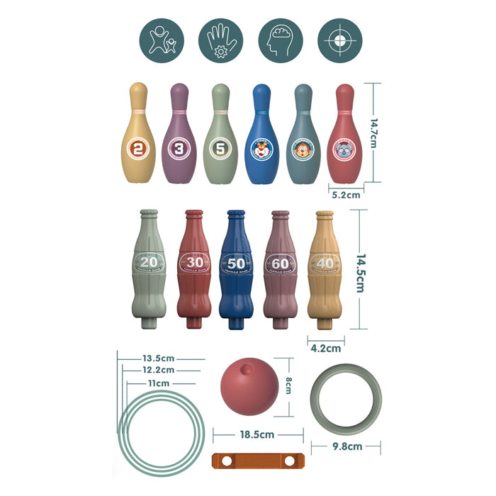 Load image into Gallery viewer, Ringwerpen bowlingspel 2in1