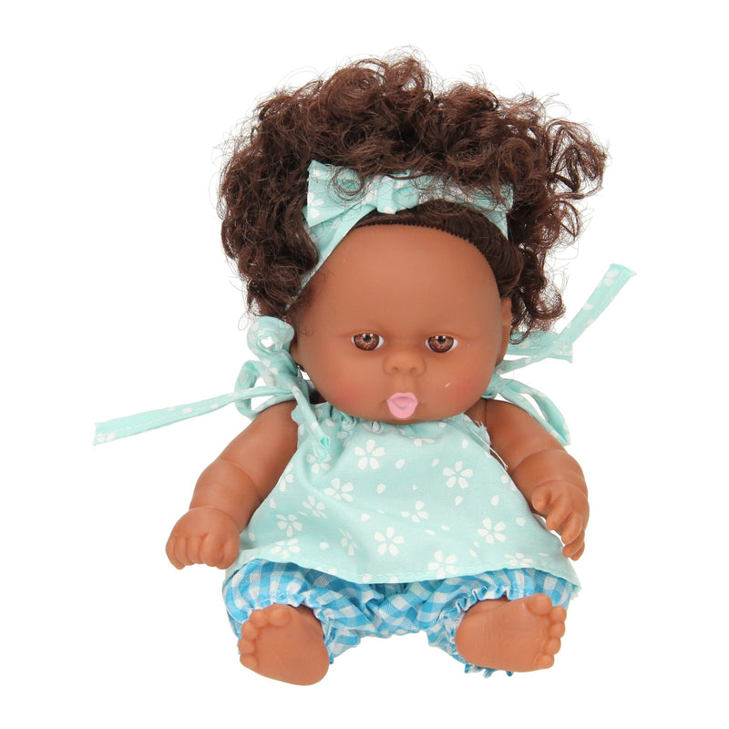 Load image into Gallery viewer, Babypop krullen met jurk, 22cm