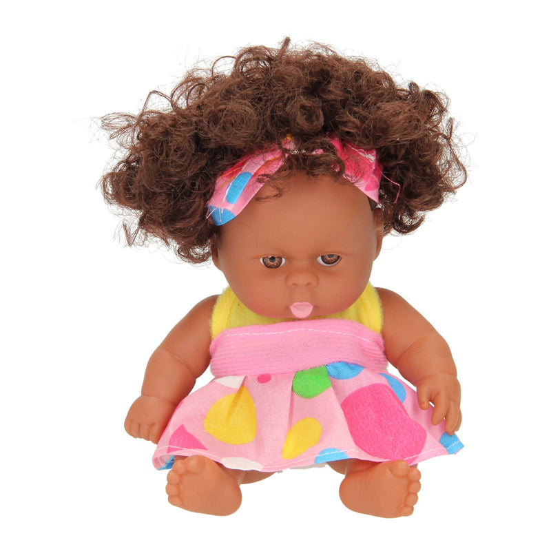 Load image into Gallery viewer, Babypop krullen met jurk, 22cm