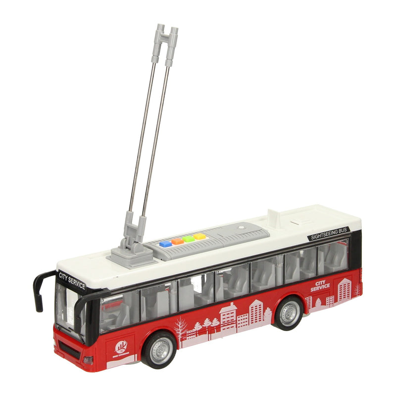 Load image into Gallery viewer, Lobbes speelgoed bv stadsbus met licht en geluid 1:16