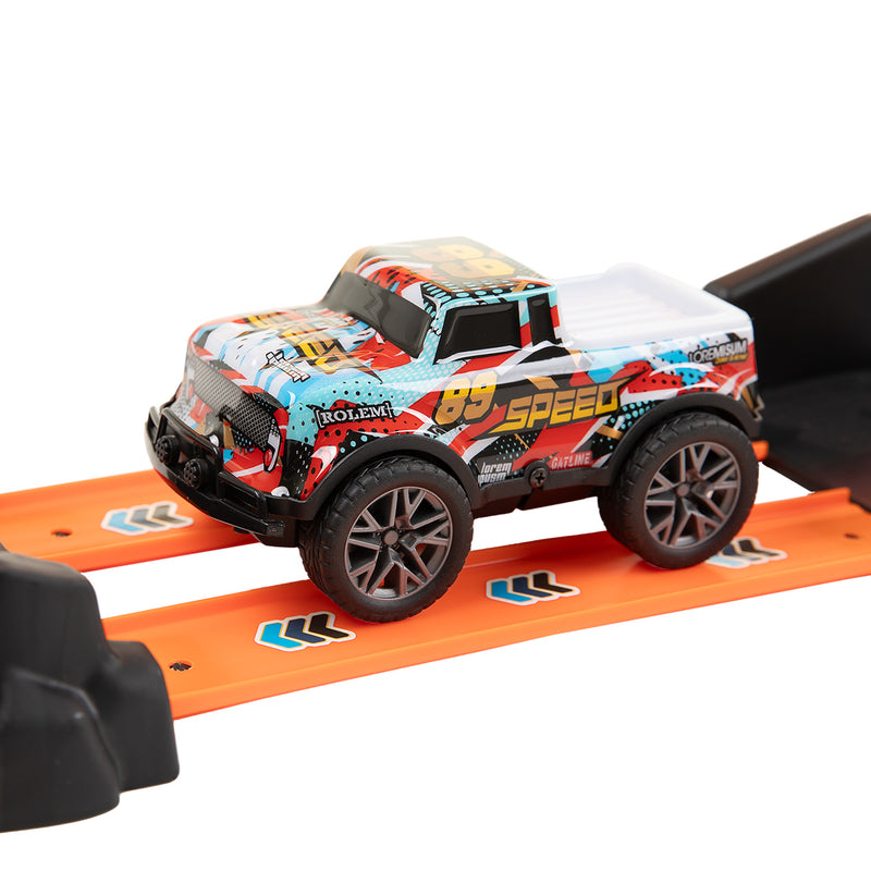 Load image into Gallery viewer, Lobbes speelgoed bv auto lanceerbaan met voetpomp