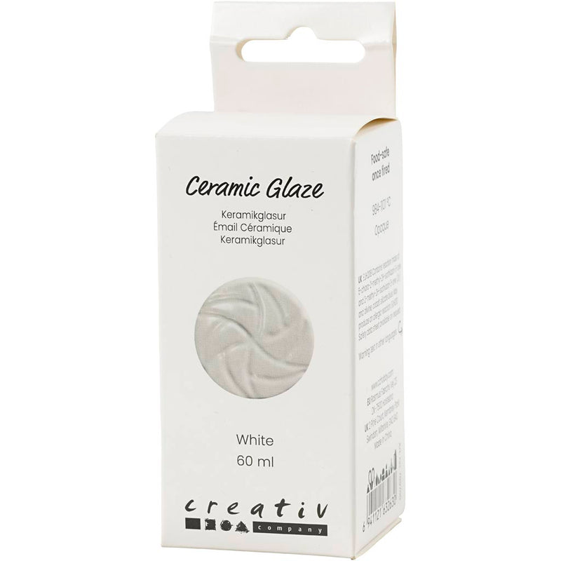 Load image into Gallery viewer, Creativ company keramiek glazuur 984-1101 c dekkend wit - 60ml