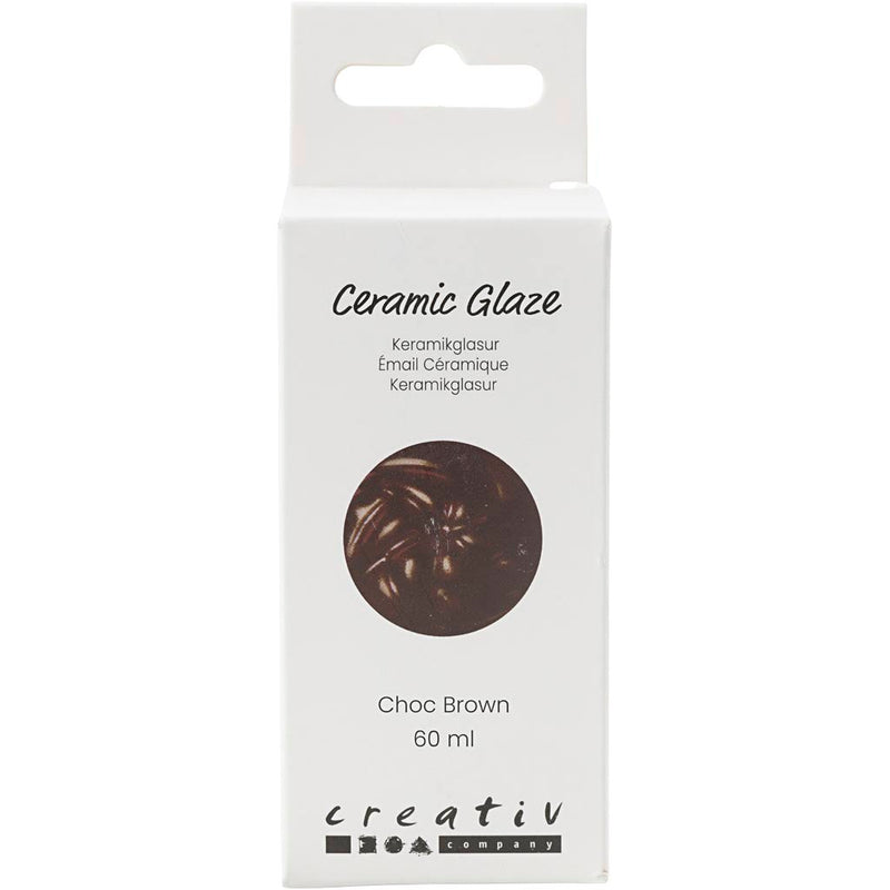 Load image into Gallery viewer, Creativ company https: www.cchobby.nl keramiek-glazuur-984-1101-c-dekkend-chocolate-brown-60-ml-1-doosje
